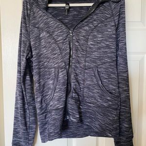 HOODED ATHLETIC ZIP UP JACKET